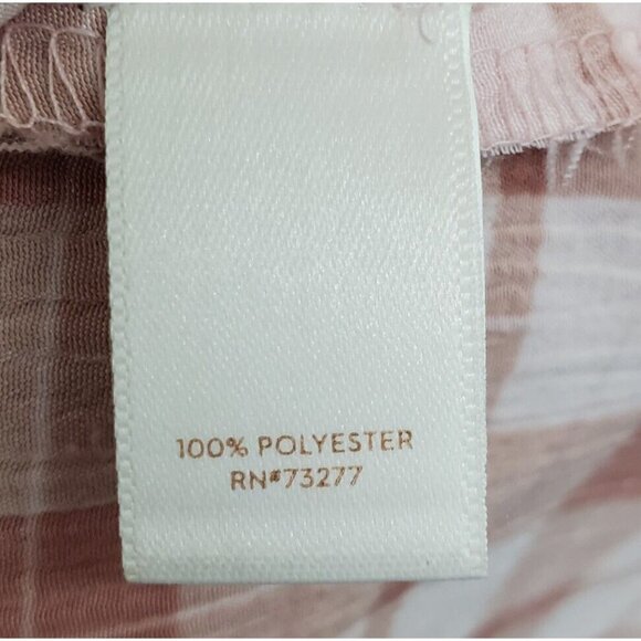 Lauren Conrad Plaid Ruffle Sleeve Blouse Womens L Pink Rust Gingham Cottagecore - Picture 9 of 13